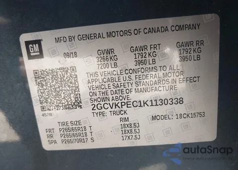 2019 Chevrolet Silverado 1500 Ld Lt from USA, damaged, VIN 2GCVKPEC1K1130338